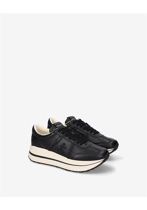 Premiata Bethcoin 8503 Sneaker in Embossed Black Leather Women's PREMIATA |  | BETHCOIN VAR8503